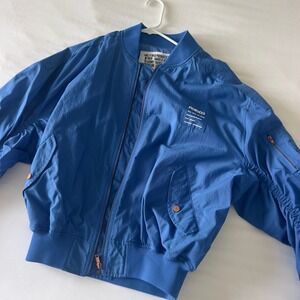 Fiorucci Outdoor Cloth Bomber Jacket Blue Size S Lightweight